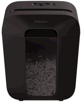 Шредер Fellowes PowerShred LX45 черный (секр.P-4) перекрестный 8лист. 17лтр. скрепки скобы пл.карты от магазина РЭССИ