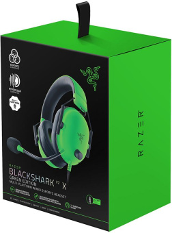 Наушники с микрофоном Razer Blackshark V2 X зеленый 1.3м мониторные оголовье (RZ04-03240600-R3M1) от магазина РЭССИ
