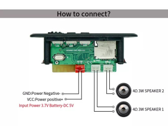 JQ-D032BT Модуль усилителя мощности 2X3W BT,MP3, SD 3.7V-5V от магазина РЭССИ