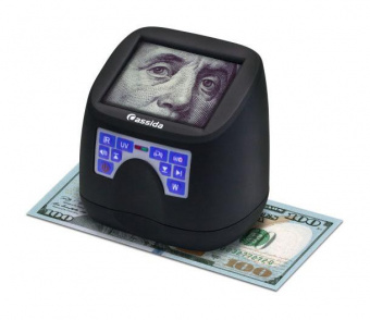 Детектор банкнот Cassida MFD1 просмотровый мультивалюта АКБ от магазина РЭССИ