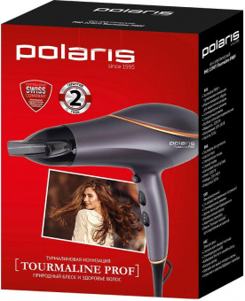 Фен Polaris PHD 2290Ti Tourmaline PROF 2200Вт графит/золотистый от магазина РЭССИ