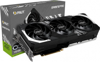 Видеокарта Palit PCI-E 4.0 PA-RTX4080 GAMINGPRO OC NVIDIA GeForce RTX 4080 16384Mb 256 GDDR6X 2205/22400 HDMIx1 DPx3 HDCP Ret от магазина РЭССИ