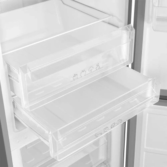 Холодильник Weissgauff WRK 185 Total NoFrost Inverter Inox 2-хкамерн. нержавеющая сталь инвертер от магазина РЭССИ