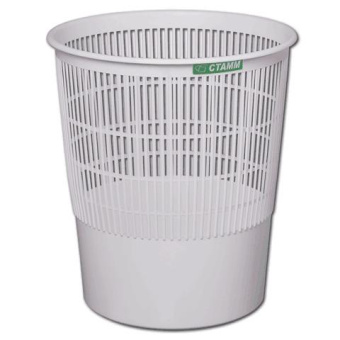 Корзина для бумаг Стамм 18 л сетчатая серая КР02 от магазина РЭССИ