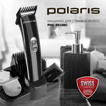Машинка для стрижки Polaris PHC 3015RC черный (насадок в компл:9шт) от магазина РЭССИ