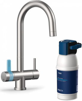 Водоочиститель Brita MyPure P1 + круглый смеситель белый/синий от магазина РЭССИ