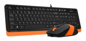Клавиатура + мышь A4Tech Fstyler F1010 клав:черный/оранжевый мышь:черный/оранжевый USB Multimedia от магазина РЭССИ