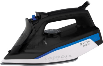 Утюг Vitek VT-8329 2600Вт черный/белый/синий от магазина РЭССИ