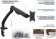Картинка Кронштейн для мониторов ЖК Kromax OFFICE-8 черный 15"-32" макс.8кг настольный поворот и наклон верт.перемещ. от магазина РЭССИ Кронштейн для мониторов ЖК Kromax OFFICE-8 черный 15"-32" макс.8кг настольный поворот и наклон верт.перемещ. от магазина РЭССИ