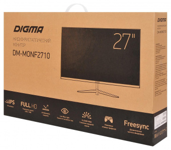 Монитор Digma 27" DM-MONF2710 стальной IPS LED 16:9 HDMI матовая 1000:1 250cd 178гр/178гр 1920x1080 75Hz FreeSync VGA DP FHD 4.65кг от магазина РЭССИ