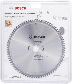 Диск пильный по дер. Bosch 2608644384 d=254мм d(посад.)=30мм (циркулярные пилы) от магазина РЭССИ