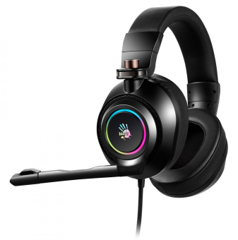 Наушники с микрофоном A4Tech Bloody G580 черный 2м мониторные USB оголовье (G580 USB /BLACK) от магазина РЭССИ