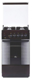 Плита Газовая Flama FG 2411 B коричневый (стеклянная крышка) реш.сталь от магазина РЭССИ