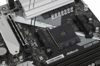 Материнская плата Asrock B550M PRO4 Soc-AM4 AMD B550 4xDDR4 mATX AC`97 8ch(7.1) GbLAN RAID+VGA+HDMI+DP от магазина РЭССИ