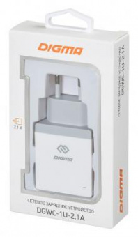 Сетевое зар./устр. Digma DGWC-1U-2.1A-WG 10.5W 2.1A USB универсальное белый от магазина РЭССИ