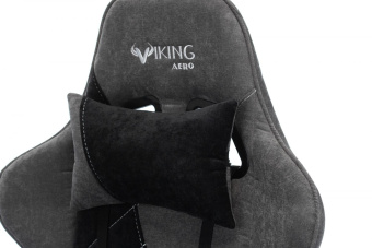 Кресло игровое Zombie VIKING X Fabric серый/черный с подголов. крестов. пластик от магазина РЭССИ