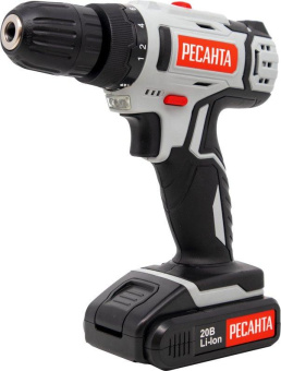 Дрель-шуруповерт Ресанта ДА-20-2ЛК аккум. патрон:быстрозажимной (кейс в комплекте) (75/14/11) от магазина РЭССИ
