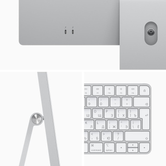 Моноблок Apple iMac A2438 24" 4.5K M1 8 core (3.2) 8Gb SSD256Gb 8 core GPU macOS WiFi BT 143W клавиатура мышь Cam серебристый 4480x2520 от магазина РЭССИ
