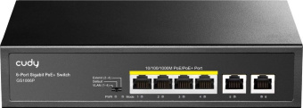 Коммутатор Cudy GS1006P (L2) 6x1Гбит/с 6PoE+ неуправляемый от магазина РЭССИ