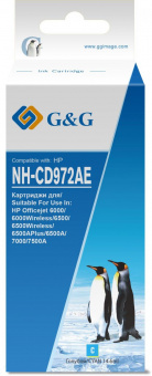 Картридж струйный G&G NH-CD972AE голубой (14.6мл) для HP Officejet 6000/6000Wireless/6500/6500Wireless от магазина РЭССИ