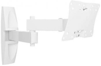 Кронштейн для телевизора Holder LCDS-5064 белый 10"-32" макс.30кг настенный поворотно-выдвижной и наклонный от магазина РЭССИ