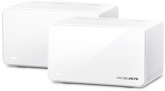 Бесшовный Mesh роутер Mercusys Halo H90X(2-pack) AX6000 10/100/1000BASE-TX компл.:устройство/крепления/адаптер белый (упак.:2шт) от магазина РЭССИ