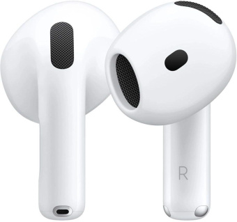 Гарнитура вкладыши Apple A3054,A3058 AirPods 4 белый беспроводные bluetooth в ушной раковине (MXP63CH/A) от магазина РЭССИ