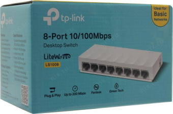 Коммутатор TP-Link LS1008 8x100Mb неуправляемый от магазина РЭССИ