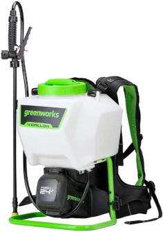 Опрыскиватель Greenworks G24BPSII аккум. ранц. 15л белый/зеленый (5300307UA) от магазина РЭССИ
