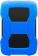 Жесткий диск A-Data USB 3.0 1Tb AHD330-1TU31-CBL HD330 DashDrive Durable 2.5" синий от магазина РЭССИ
