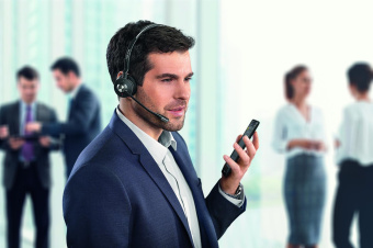 Наушники с микрофоном Jabra Engage 75 Convertible черный/серебристый накладные BT крепление за ухом (9555-583-111) от магазина РЭССИ