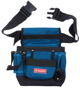 Сумка-пояс Зубр ЭКСПЕРТ одинарная держатель для молотка 9 карманов 38632 от магазина РЭССИ