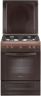 Плита Газовая Gefest ПГ 6100-01 0301 коричневый (металлическая крышка) реш.чугун от магазина РЭССИ