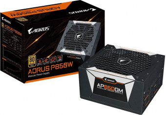Блок питания Gigabyte ATX 850W AORUS GP-AP850GM 80+ gold 24+2x(4+4) pin APFC 135mm fan 6xSATA Cab Manag RTL от магазина РЭССИ