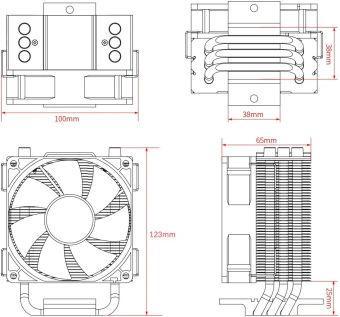 Устройство охлаждения(кулер) ID-Cooling SE-903-XT Basic Soc-AM5/AM4/1151/1200/1700 4-pin 14-26dB Al+Cu 130W 650gr Ret от магазина РЭССИ
