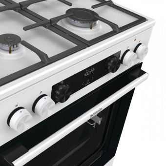 Плита Комбинированная Gorenje GKS6C71WF белый (металлическая крышка) реш.чугун от магазина РЭССИ