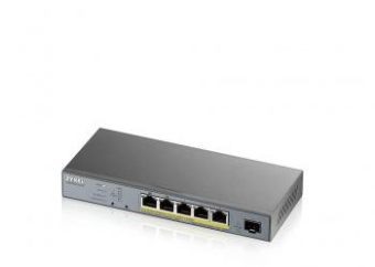 Коммутатор Zyxel NebulaFlex Pro GS1350-6HP GS1350-6HP-EU0101F 5G 1SFP 5PoE+ 60W управляемый от магазина РЭССИ