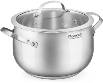 Кастрюля Rondell Calypso RDS-1672 5.8л. d=22см (с крышкой) стальной от магазина РЭССИ