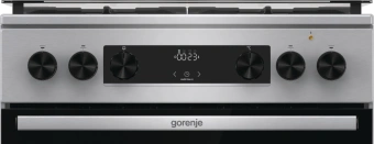 Плита Комбинированная Gorenje GKS6C70XF нержавеющая сталь (стеклянная крышка) реш.чугун от магазина РЭССИ