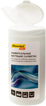 Салфетки Silwerhof DAILY универсальные туба 100шт влажных от магазина РЭССИ