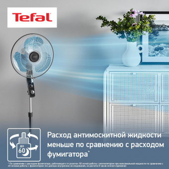 Вентилятор напольный Tefal Essential VF4420F2 60Вт скоростей:3 черный от магазина РЭССИ