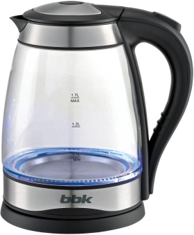 Чайник электрический BBK EK1729G 1.7л. 2200Вт черный корпус: стекло от магазина РЭССИ