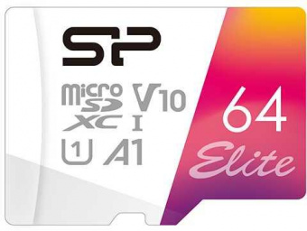 Флеш карта microSDXC 64Gb Class10 Silicon Power SP064GBSTXBV1V20SP Elite + adapter от магазина РЭССИ