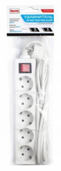 Сетевой удлинитель Buro BU-PS5.5/W 5м (5 розеток) белый (пакет ПЭ) от магазина РЭССИ