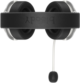 Наушники с микрофоном A4Tech Bloody MR590 Sports белый/черный 1.5м мониторные BT/Radio/3.5mm оголовье (MR590+ WIRED/SPORT WHITE) от магазина РЭССИ