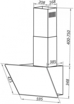 Вытяжка каминная Maunfeld Eagle 60 черный стекло управление: сенсорное (1 мотор) от магазина РЭССИ