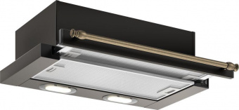 Вытяжка встраиваемая Elikor Интегра 50П-400-В2Л антрацит/рейлинг бронза управление: кулисные переключатели (1 мотор) от магазина РЭССИ