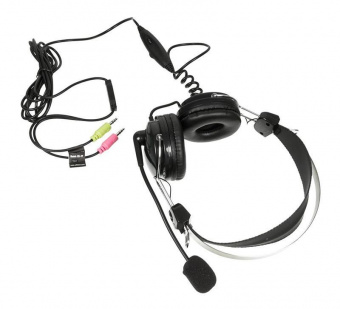 Наушники с микрофоном A4Tech HS-7P черный 2.5м накладные оголовье от магазина РЭССИ