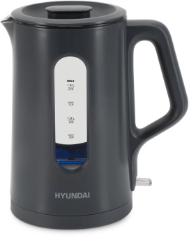 Чайник электрический Hyundai HYK-G4508 1.5л. 1700Вт серый/прозрачный корпус: стекло от магазина РЭССИ