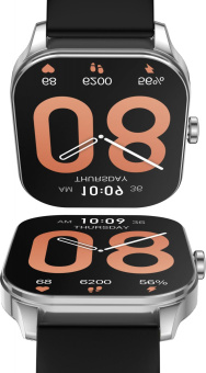 Смарт-часы Amazfit Pop 3S A2318 1.96" AMOLED корп.серебристый рем.черный (1746287) от магазина РЭССИ